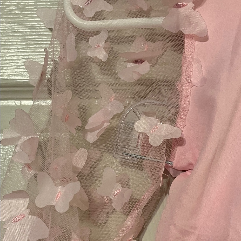 Pink Girls Pants Suit with Butterflies and Bows NWOT 6Y - Picture 4 of 10